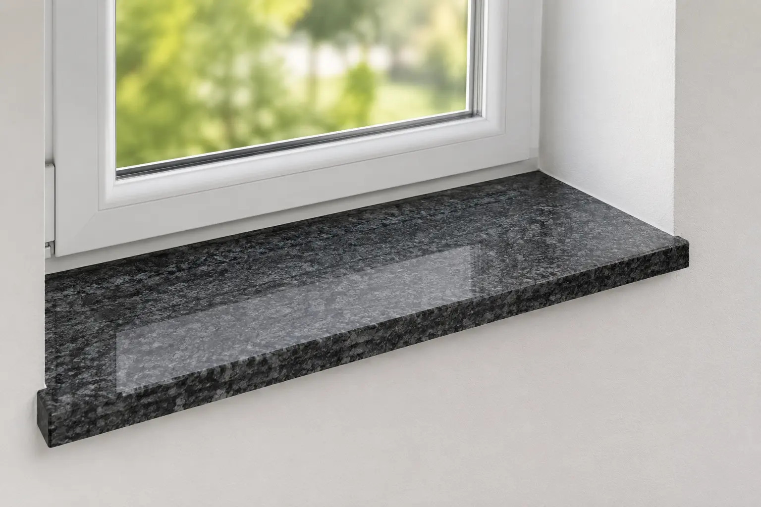 Interiérový kamenný parapet z leštěné žuly Steel Grey – Stone Partners